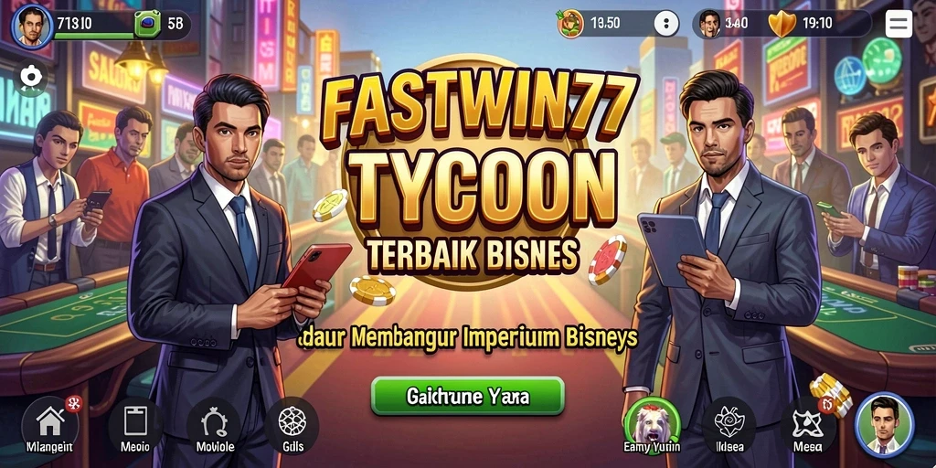 Tangkapan layar utama yang menampilkan gameplay Tycoon seru dan menantang.