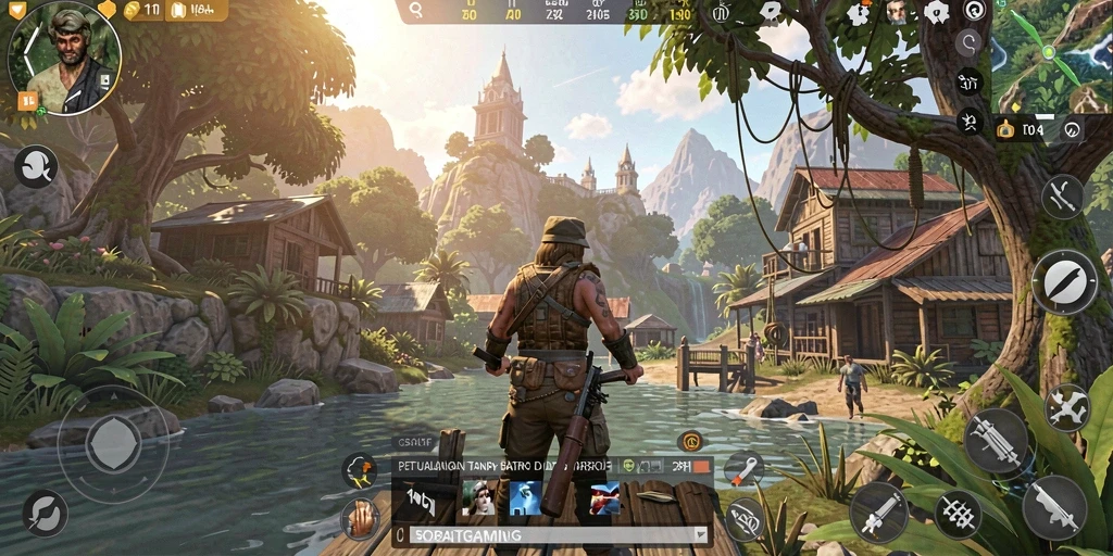 Tampilan gameplay SOBATGAMING yang menampilkan petualangan seru di dunia terbuka.