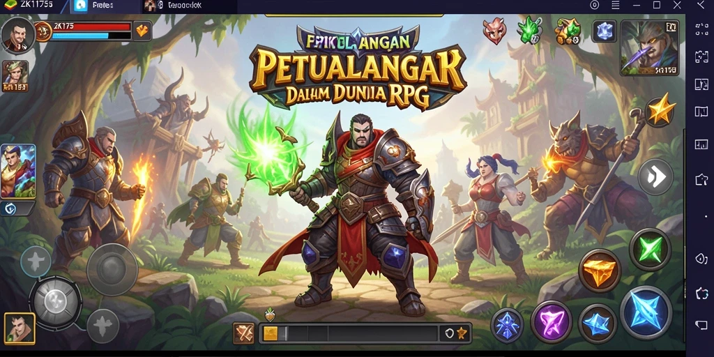 Screenshot menampilkan petualangan seru dalam gameplay RPG ZK1177.